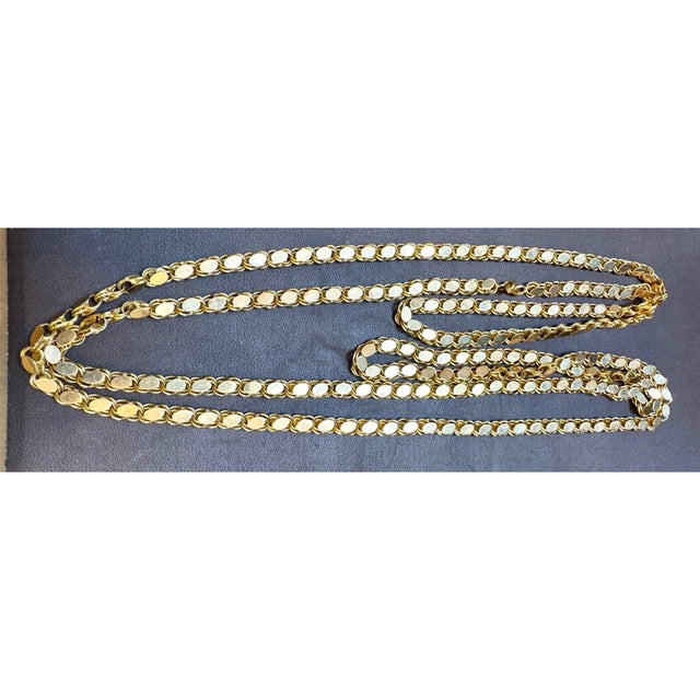 Early 21st Century 18 Karat Yellow Gold Handmade Chain 76 Inch Unique Opera Length For Sale - Image 5 of 15
