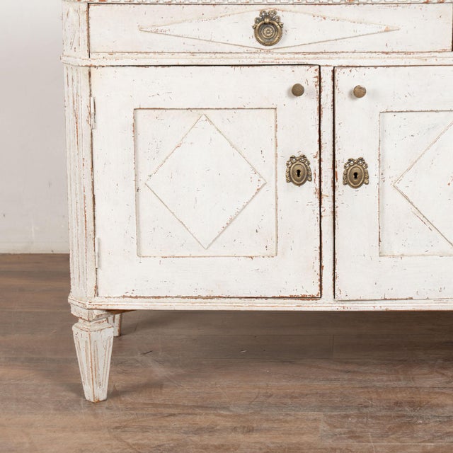 19th Century White Swedish Gustavian Style Sideboard Buffet For Sale - Image 11 of 15