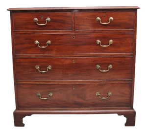 Flat Fronted Mahogany Chest of Drawers, 1800