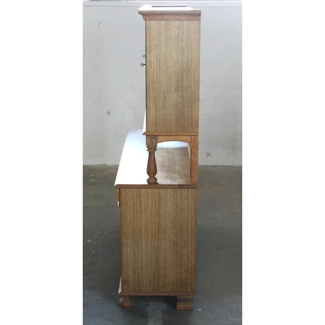 1970s Vintage Danish Brutalist Light Oak Dining Cabinet in the style of Henning Kjærnulf, 1970s For Sale - Image 5 of 18