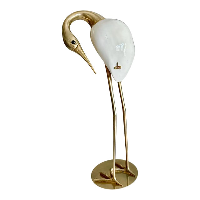 Italian De Stijl Firenze Mid-Century Crane Figural Sculpture For Sale