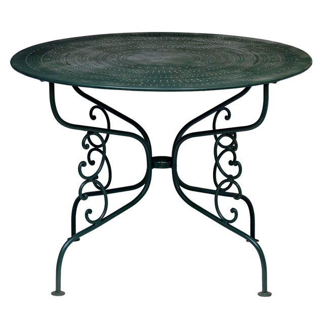 Green Antique Garden Table/4 Chair Set For Sale - Image 8 of 18