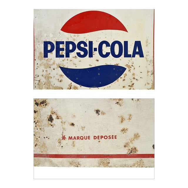 Pepsi-Cola Enamelled Plate For Sale - Image 3 of 6