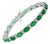 23 Carat Natural Zambian Emerald & 1.6ct Diamond Tennis Bracelet 14 Karat Gold For Sale