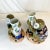 1960s Vintage Chinoiserie Hollywood Regency Majolica Monkey Tobacco Leaf Vases, Large Scale - A Mirrored Pair For Sale - Image 10 of 12