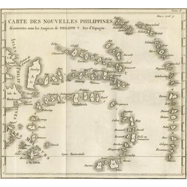 Paper Map of the New Philippines and Early 18th Century Spanish East Indies, 1706 For Sale - Image 7 of 10