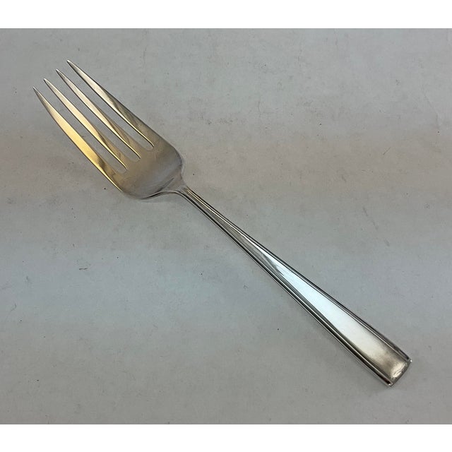 Traditional 1980s Silver Large Serving Fork, Leighton For Sale - Image 3 of 17