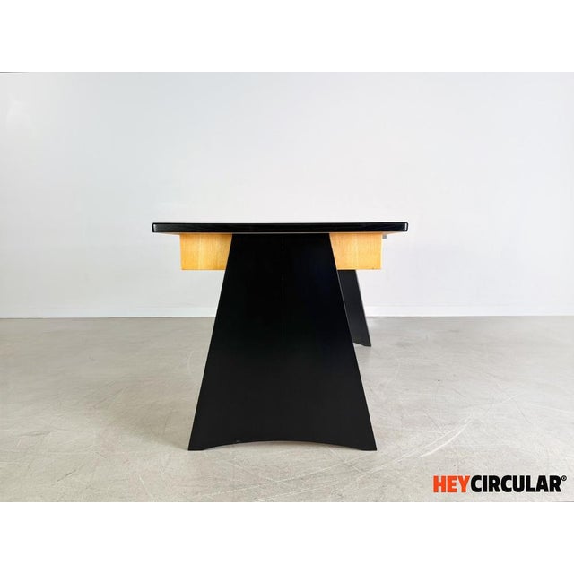 Elm Desk attributed to Erich Stratmann, 1950s For Sale - Image 9 of 10