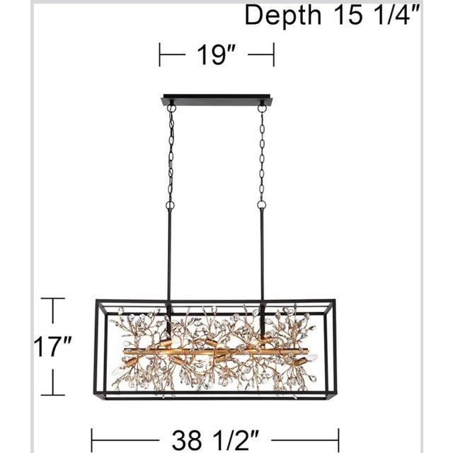 Possini Euro Contemporary Design Carrine Sand Black Gold Pendant Chandelier For Sale In Los Angeles - Image 6 of 6