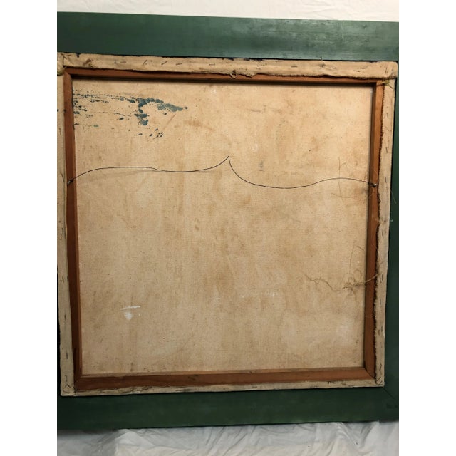 Illustration Mid 20th Century Vintage Original Oil on Canvas, Framed For Sale - Image 3 of 4