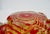 C.1960's Barovier E Toso Italian Murano Large Thick Red, With Gold Leaf Inclusions "Zebrati" Bowl For Sale - Image 17 of 18