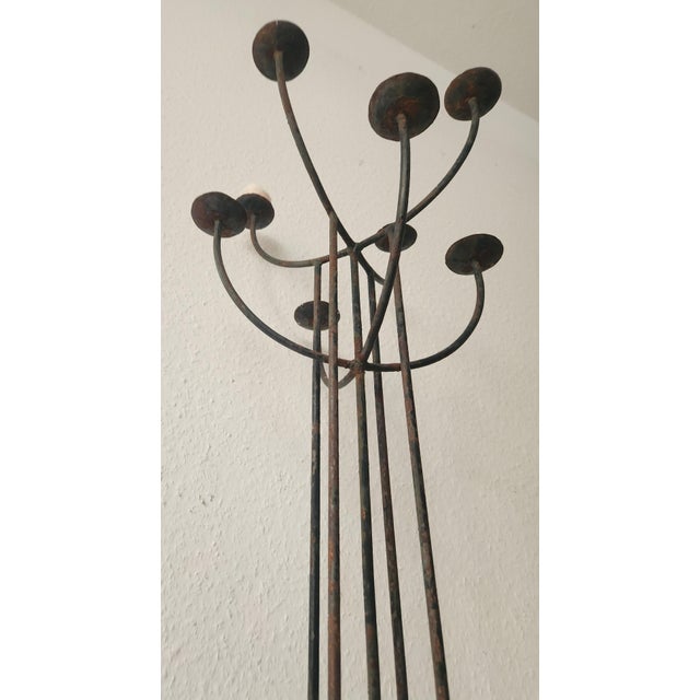 Large Mid-Century Modern Sculptural Cast Iron Wire Floor-Standing Candelabra, 1950s For Sale - Image 7 of 18