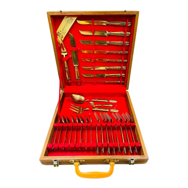 Vintage Mid Century R. Jewelry for First Hotel, Bangkok Flatware Boxed