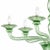 Sculptural Linear “Rigadin” Green Murano Glass Chandelier For Sale - Image 4 of 5