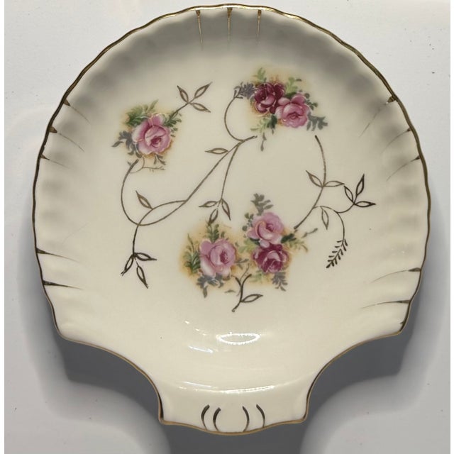 Antique Royal Bayreuth Porcelain Floral Dish – Hand Painted Roses, Gilt Trim, Germany For Sale In Houston - Image 6 of 8