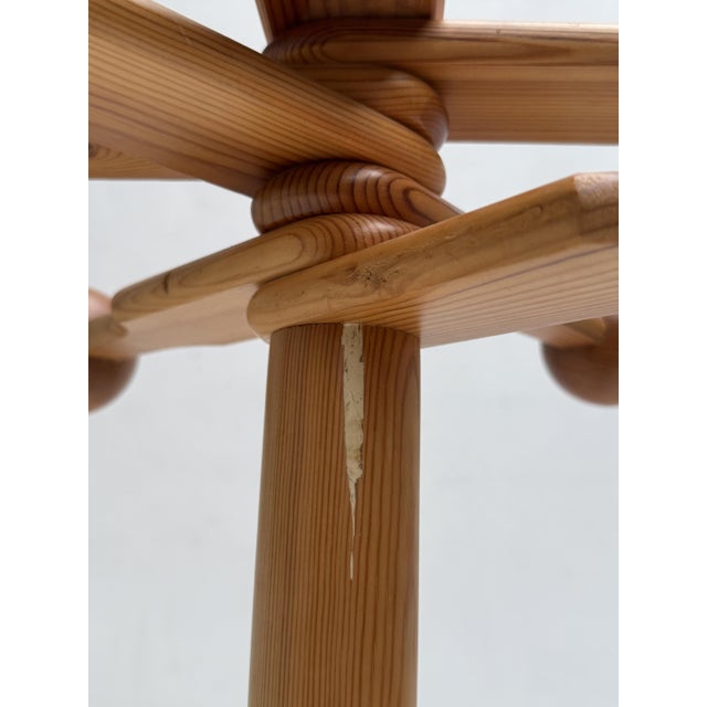 Vintage Swedish Pine Free-Standing Coat Rack, 1970s For Sale - Image 6 of 11