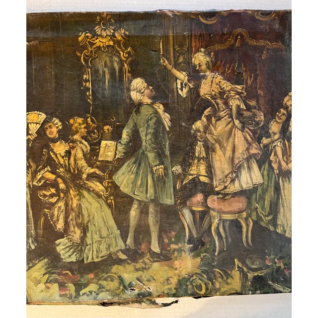 19th Century Oil on Canvas Painting of Possibly French Society Party For Sale - Image 4 of 10