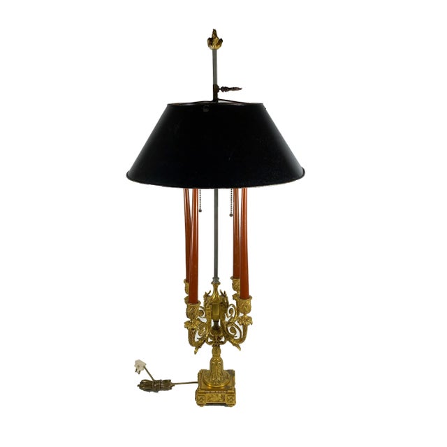 Bronze Louis XVI Style Bronze Dore Lamp For Sale - Image 8 of 9