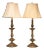 French Doré Bronze Style Candlestick Lamps - a Pair For Sale