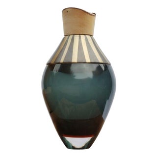 Small Pattern Patina India Vessel in Copper and Brass by Pia Wüstenberg For Sale