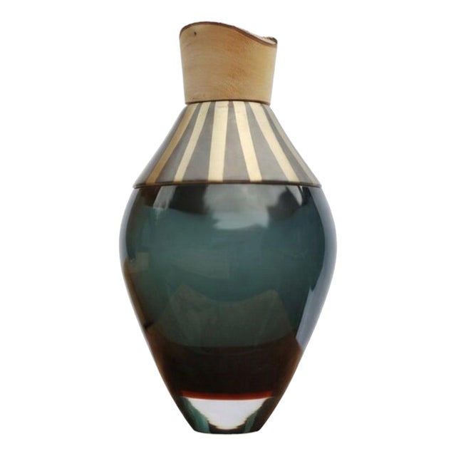 Small Pattern Patina India Vessel in Copper and Brass by Pia Wüstenberg For Sale