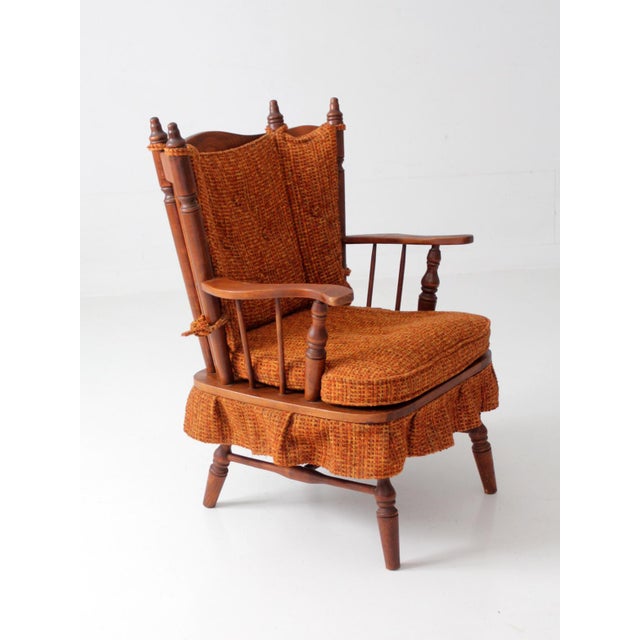Orange Mid Century Colonial Revival Spring Rocking Chair For Sale - Image 8 of 15