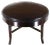 Pasargad N Y Leasant Street Black Leather Egg Ottoman For Sale
