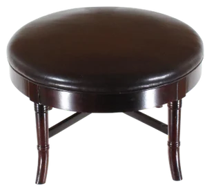 Pasargad N Y Leasant Street Black Leather Egg Ottoman