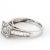 Metal 1ct Diamond Square Cluster 14k White Gold Engagement Ring Size 7 For Sale - Image 7 of 7