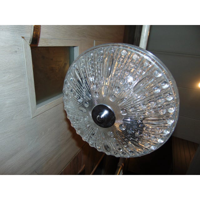 Vintage Polish Glass Ceiling Lamp, 1970s, in Very Good conditions. Designed 1970 to 1979 European Plug (up to 250V).The...