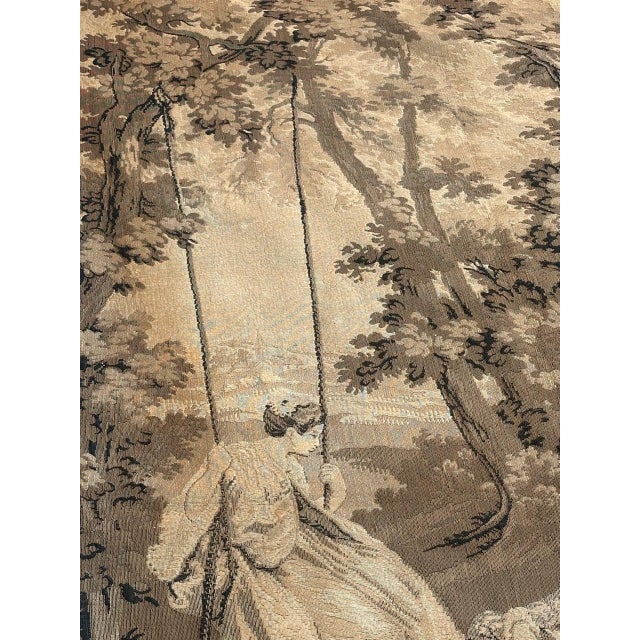Textile Antique French Aubusson Jacquard Tapestry Panel, 1920s For Sale - Image 7 of 18