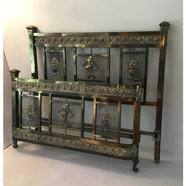 Antique 19th Century French Brass Full Size Headboard and Footboard 2 Pieces Chairish