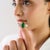 Contemporary 2.29ct Deep Green Emerald Pear Engagement Ring With Round Diamonds in 18k Gold Size 6 For Sale - Image 3 of 15