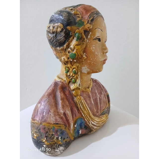 1920s Esther Hunt Chalkware Bust For Sale - Image 5 of 10