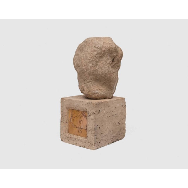 MARIA DOMPE, (Italian, b. 1958), Gentleman Sculpture, marble and travertine, 1995, height: 20 in. One of a pair,...
