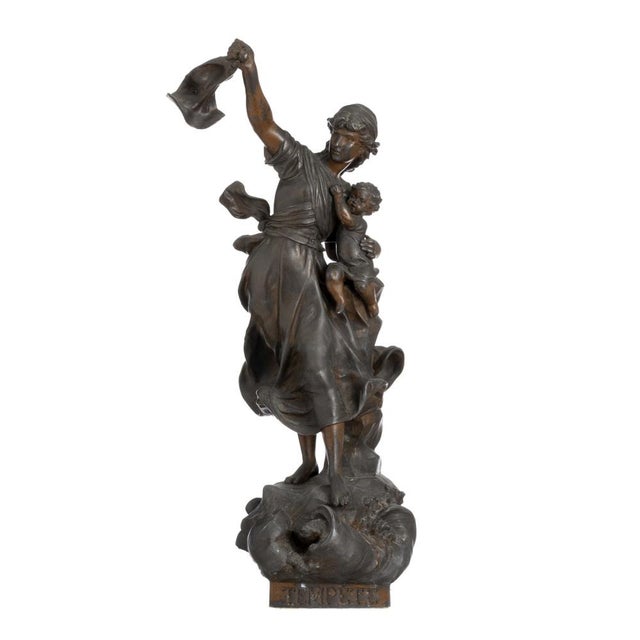 Brown Sculpture by Virgile Morey For Sale - Image 8 of 8