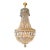 Antique French Empire Crystal Basket Chandelier Brass and Cut Crystal Closed For Sale