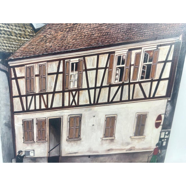 A. Hohage, Houses, 1997, Oil on Canvas For Sale - Image 4 of 10