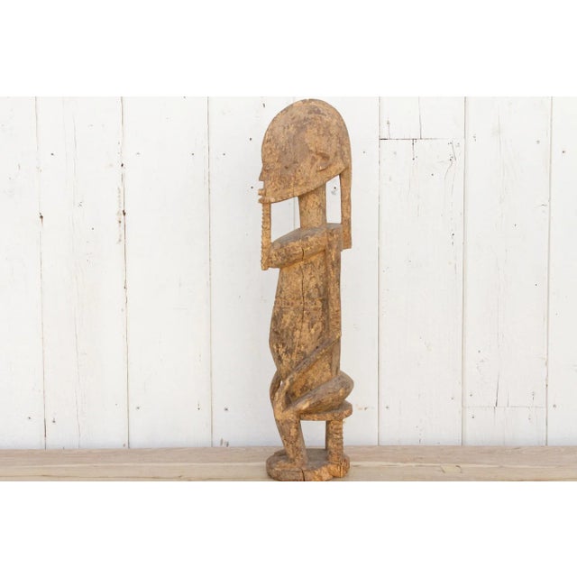 Taupe 19th Century Primitive Tall African Statue For Sale - Image 8 of 11
