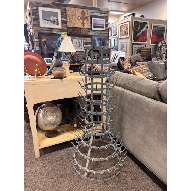 Rustic European Antique French 11 Tiered Wine Bottle Drying Rack/Stand For Sale - Image 3 of 9
