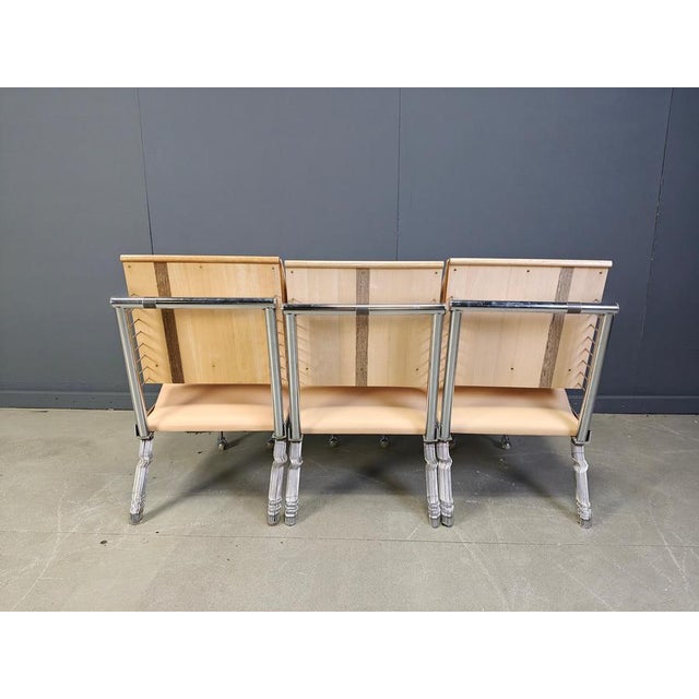 Gold Sculptural Lounge Chair Set with Coffee Table, 1996, Set of 4 For Sale - Image 8 of 15