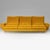 Three-Seater Sofa and Poufs in Yellow Velvet1970, Set of 3 For Sale - Image 3 of 12
