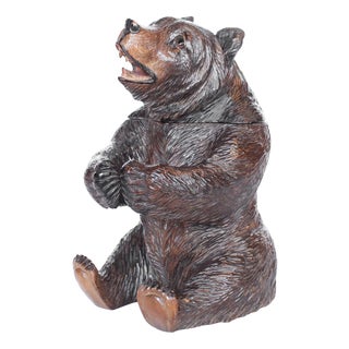 Carved Wooden Bear, 1890s For Sale