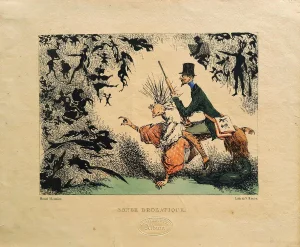 Songe Drolatique - Original Lithograph by Henri Monnier - 1830 1830