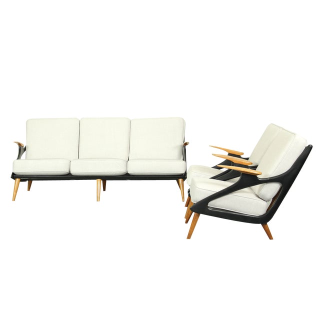 Living Room Set by Spruij Holland, 1954, Set of 3 For Sale