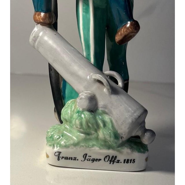 Vintage Ernst Bohne & Sohne German Porcelain Figurine of French Soldier For Sale - Image 11 of 14