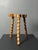 1970s Mid-Century Brutalist French Artisanal Handmade Wood Turned Tripod Stool, 1960s For Sale - Image 5 of 17