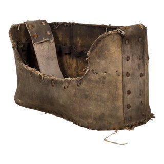 Distressed Primitive Canvas Tool Caddy C.1920 For Sale