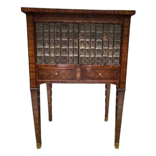Antique French Louis XVI Style Marquetry Faux-Book Facade Cabinet With Pull-Out Sides, Late 19th Century For Sale