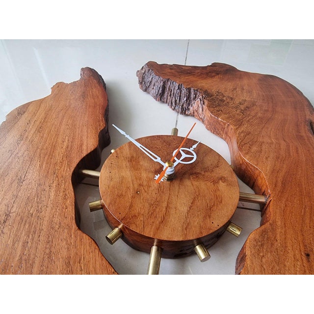 2020s Meteor Through Time – One-of-a-Kind Handcrafted Driftwood Wall Clock Sculpture For Sale - Image 5 of 18